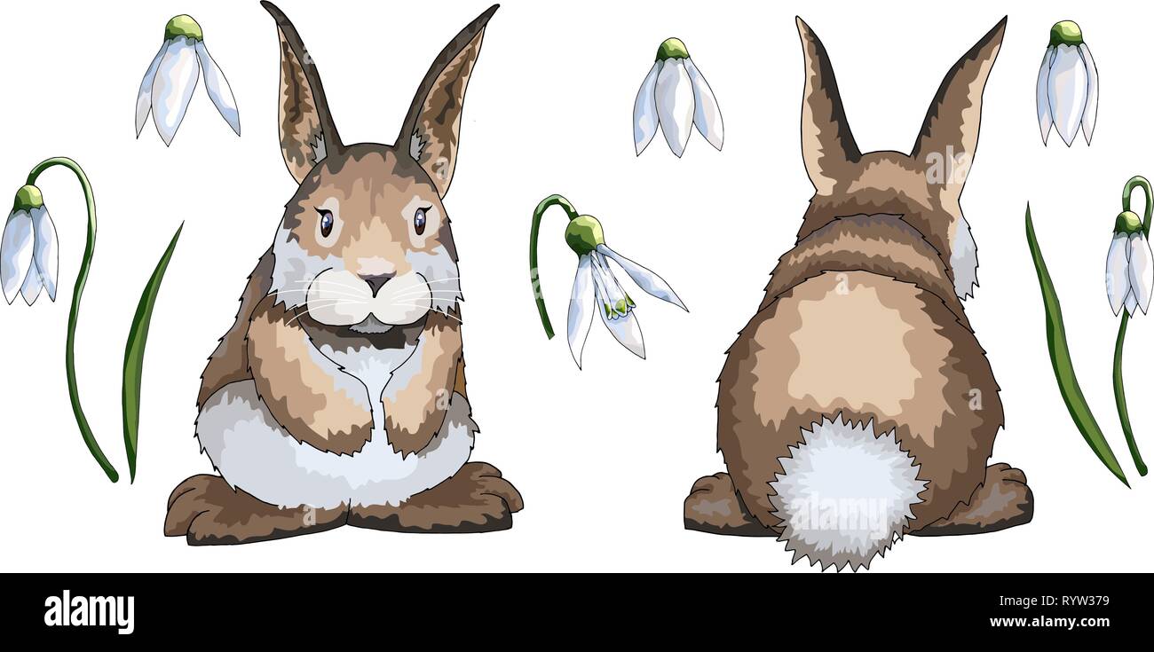 Disegnato a mano cartoon vettore mezzitoni creative piatto universale di stampa Pasqua arte Illustrazione Vettoriale