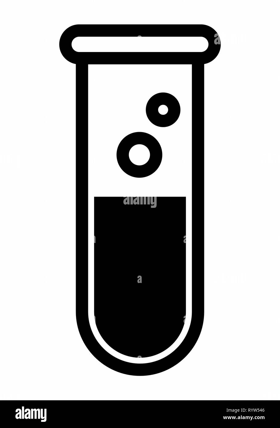 Test-icona del tubo Illustrazione Vettoriale