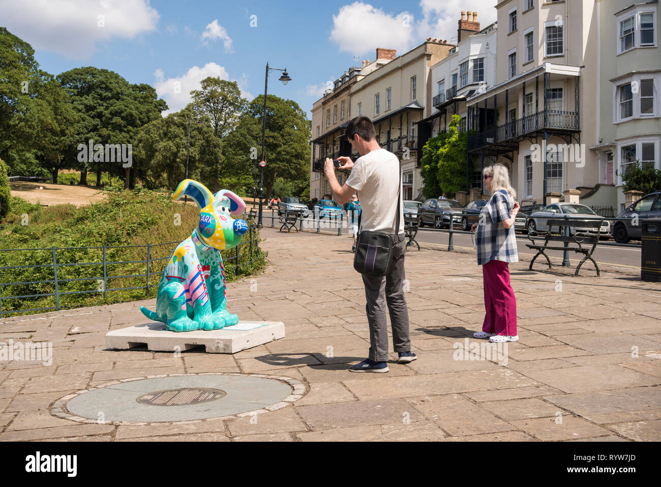 Gromit Unleashed 2, azzerando i soldi per Bristol Royal Hospital per bambini, Bristol, Regno Unito Foto Stock