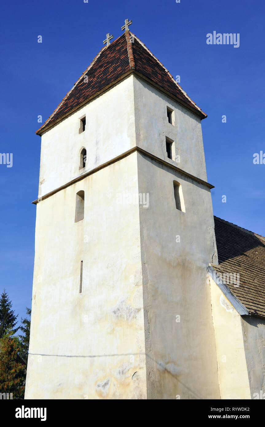 Chiesa cattolica romana del secolo XIII, Berhida, Ungheria. 13. szazadi romai katolikus templom, Berhida, Magyarorszag. Foto Stock