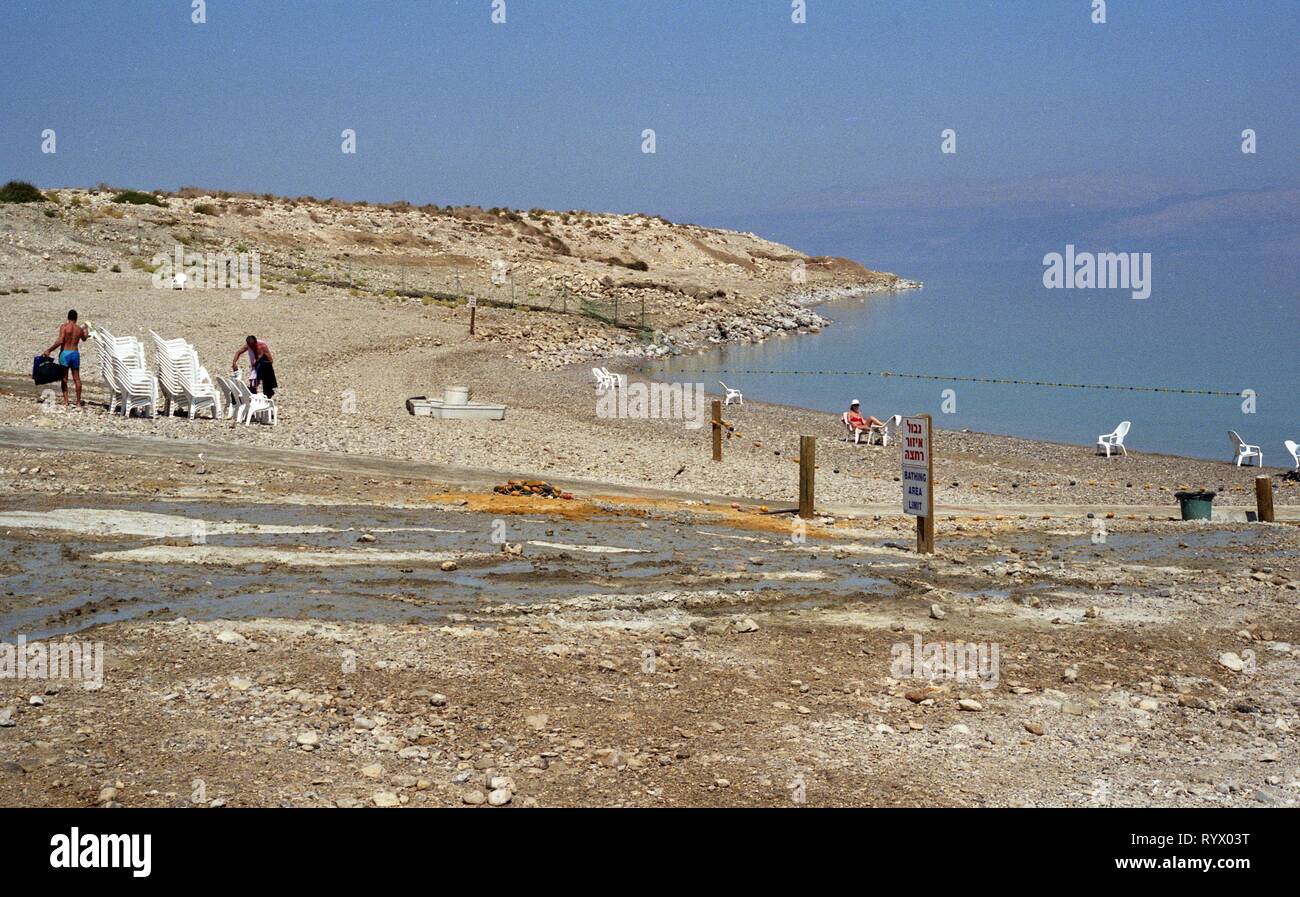 Mar Morto, Israele 1998 Foto Stock