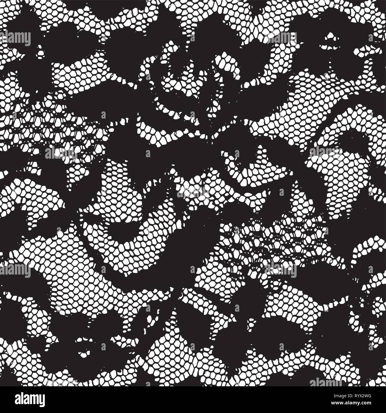 Bianco e nero modello in pizzo Illustrazione Vettoriale