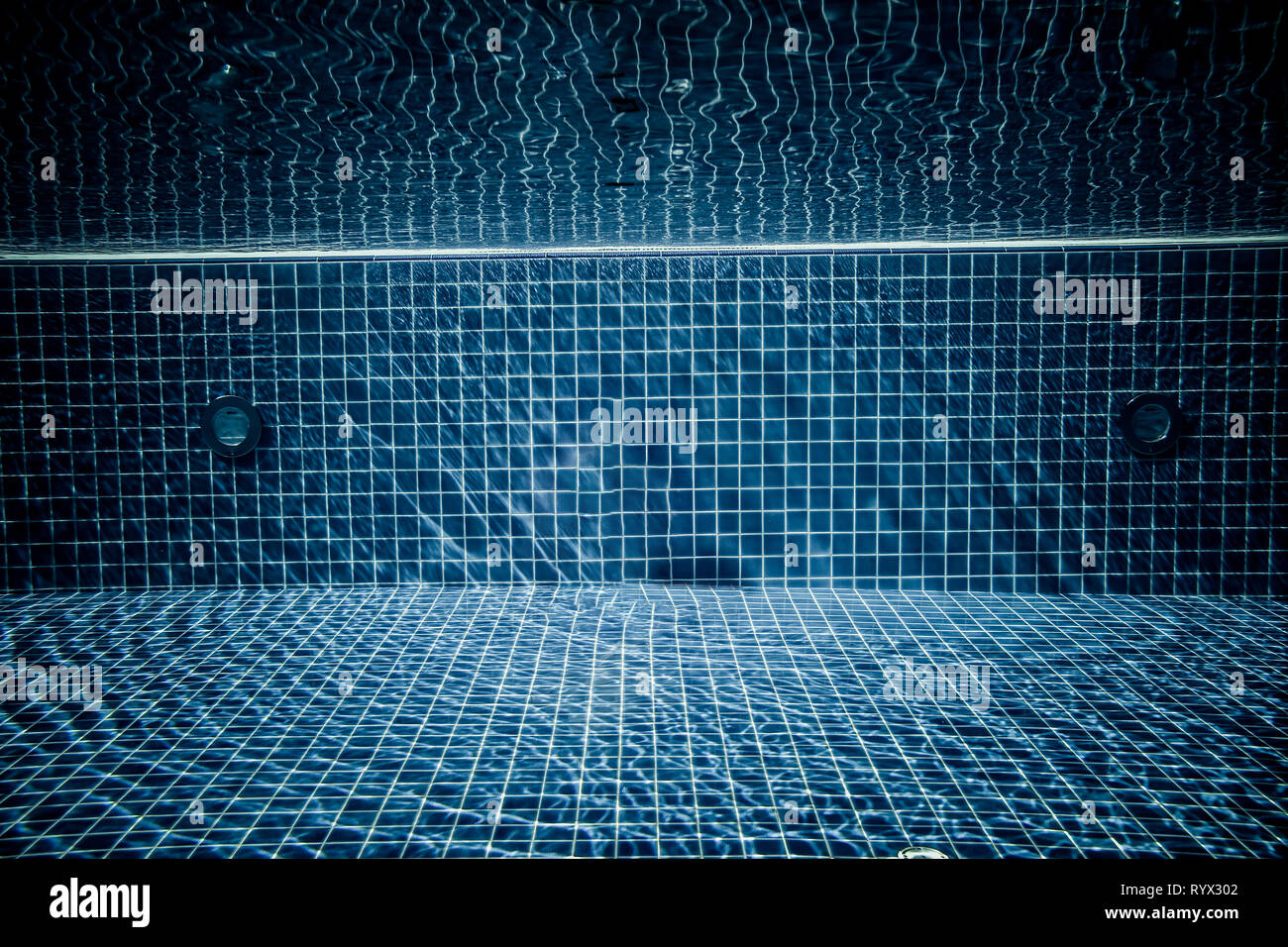 Piscina sotto il fondo di acqua Foto Stock