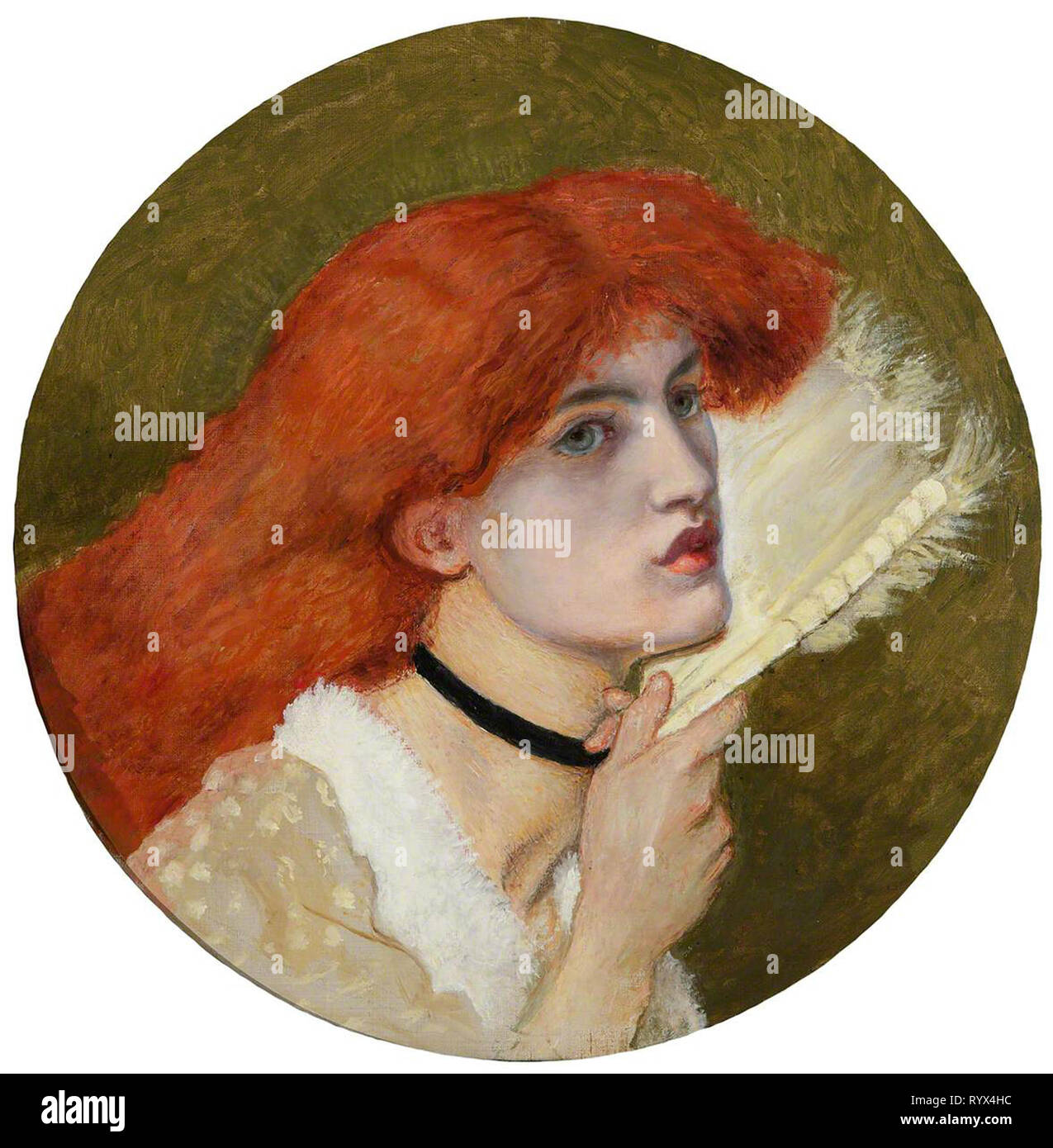 Rossetti, Dante Gabriel|Brown, Ford Madox; Jane Burden (1839-1914), la signora William Morris; National Trust, Wightwick Manor; http://www.artuk.org/artworks/jane-burden-18391914-mrs-william-morris-131474 Foto Stock