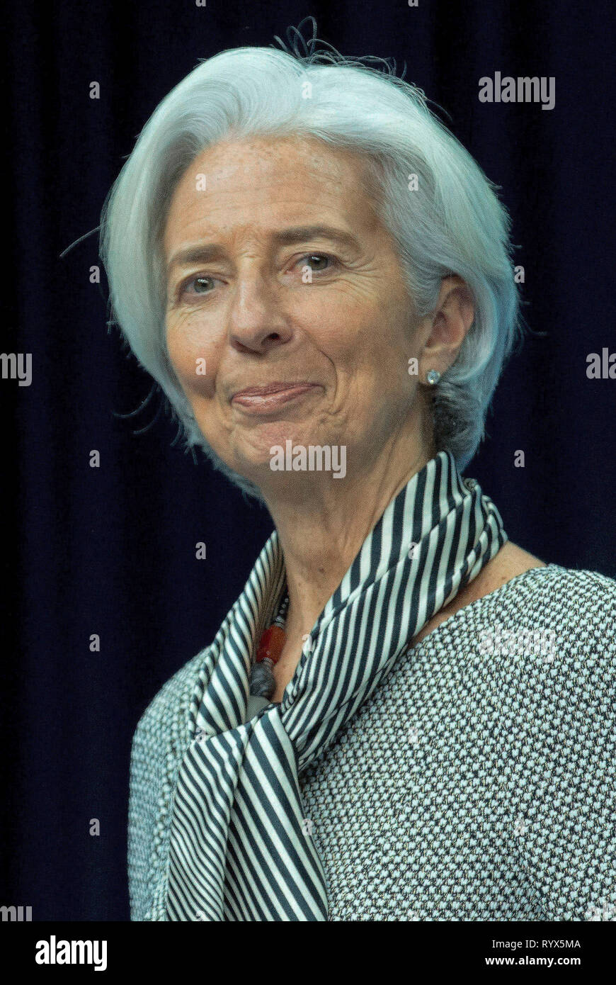 Christine Lagarde - 01.01.1956: politico francese, il Direttore del Fondo monetario internazionale FMI. Foto Stock