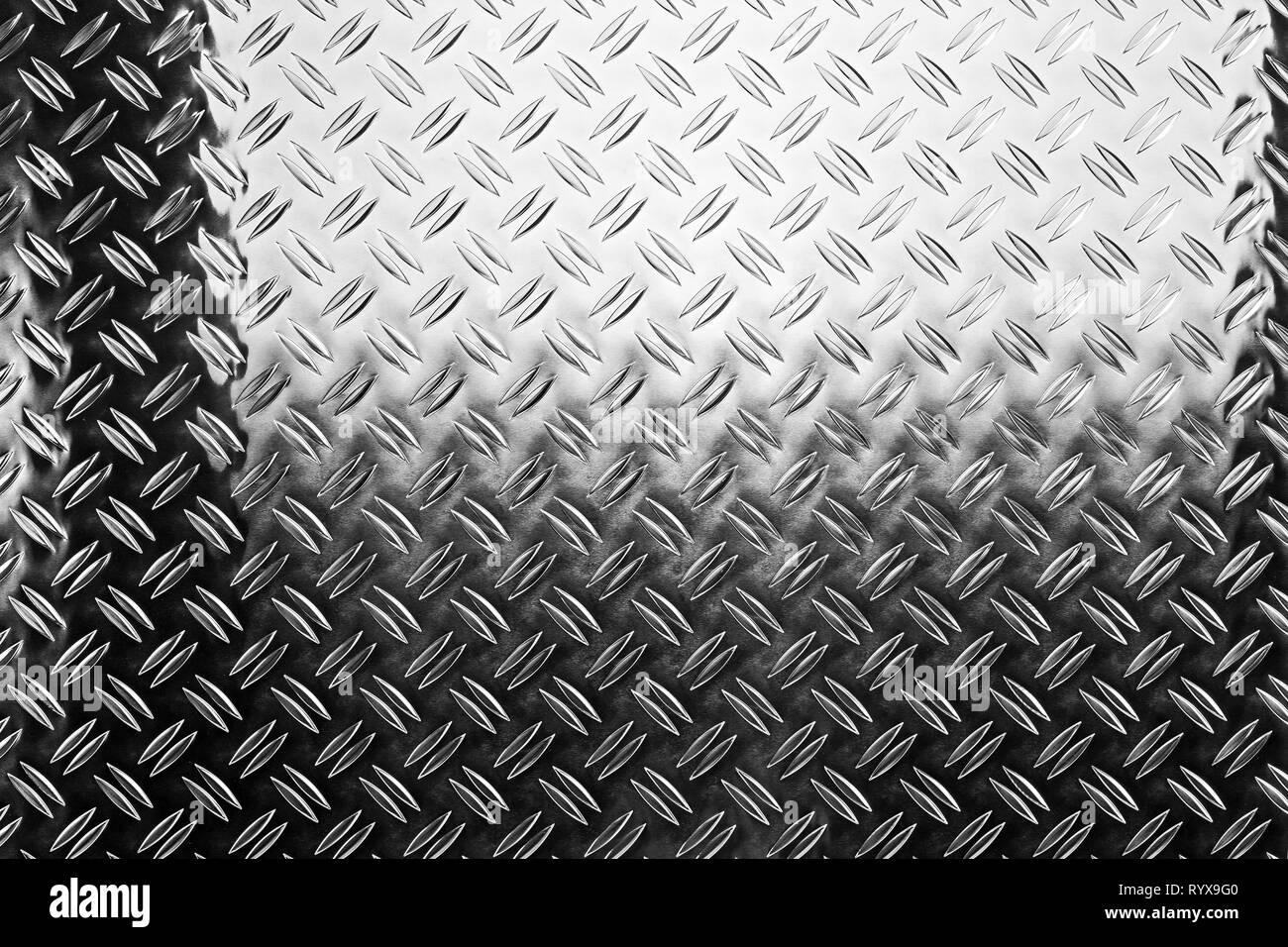 Shiny alluminio lucidato nuovo diamante lamiera texture di sfondo con vuoto spazio copia il design pattern sfondo Foto Stock