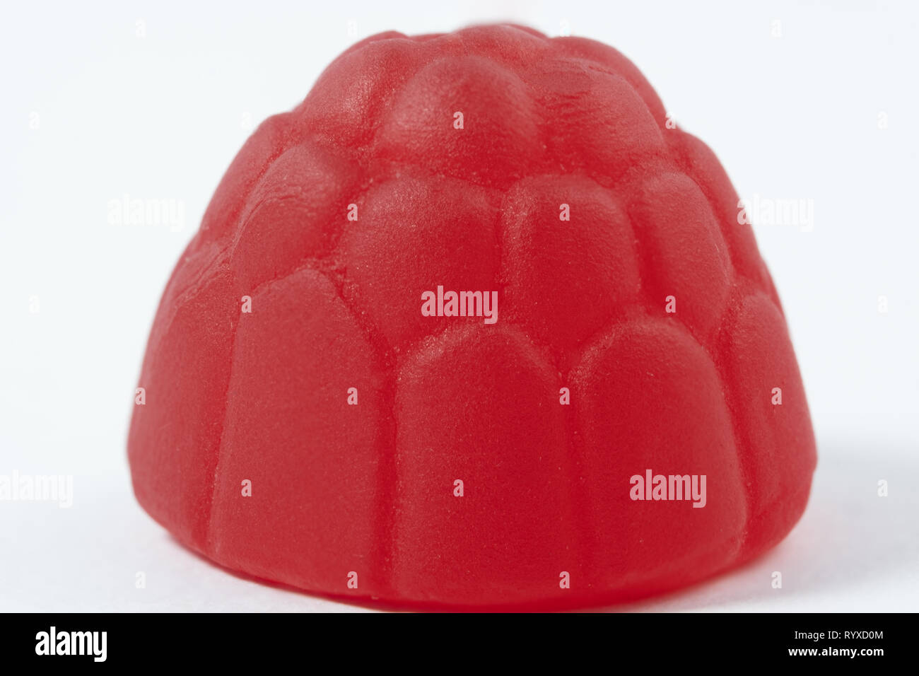 Extreme closeup della caramella al lampone Foto Stock
