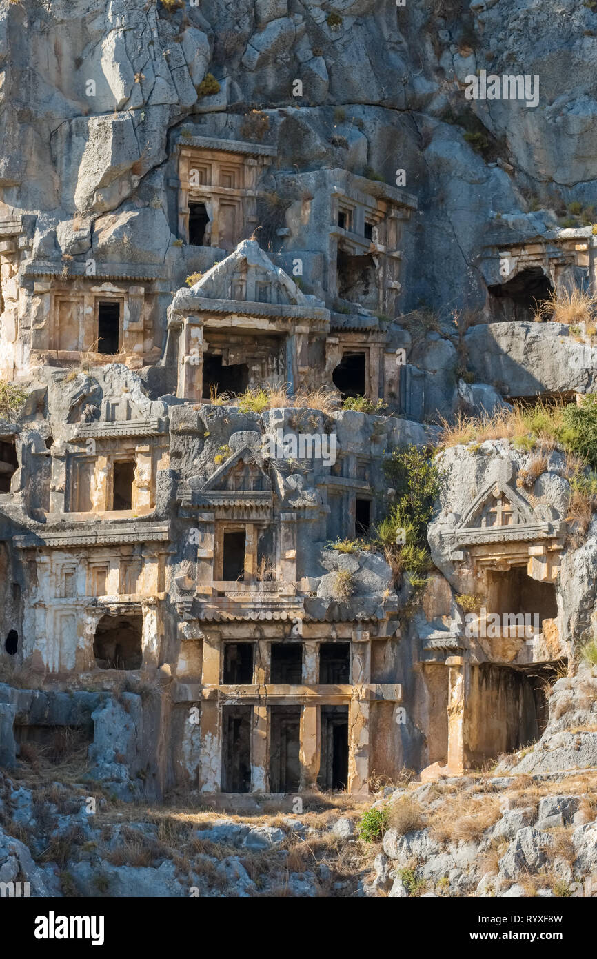 Le rovine della città antica di Myra in Demre, Turchia Foto stock - Alamy
