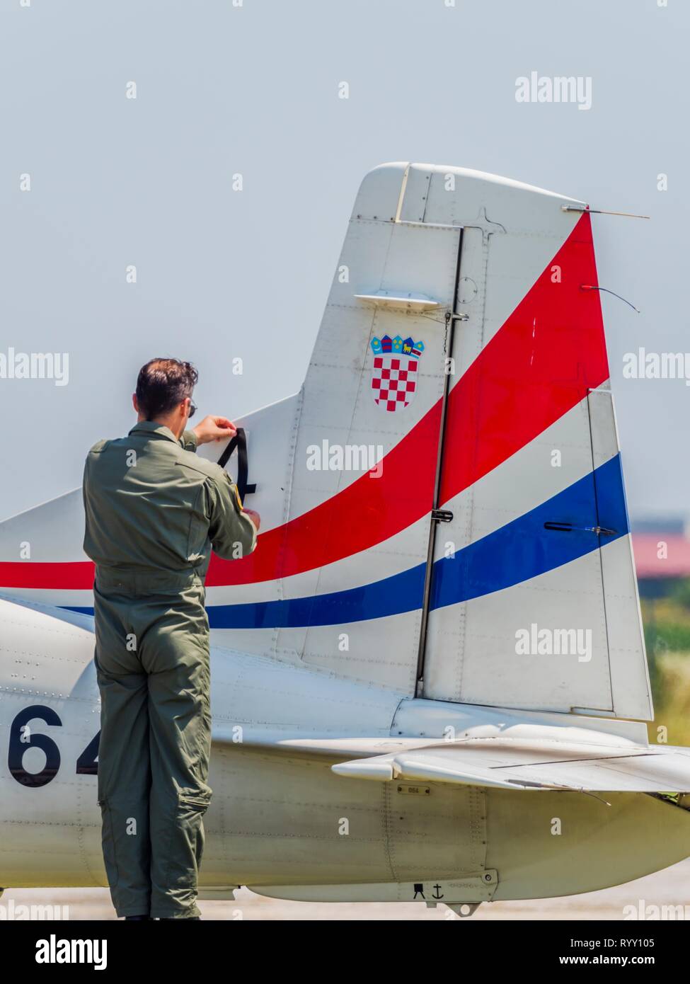 Pilatus PC9 PC-9 di Krila oluje ali di tempesta Foto Stock
