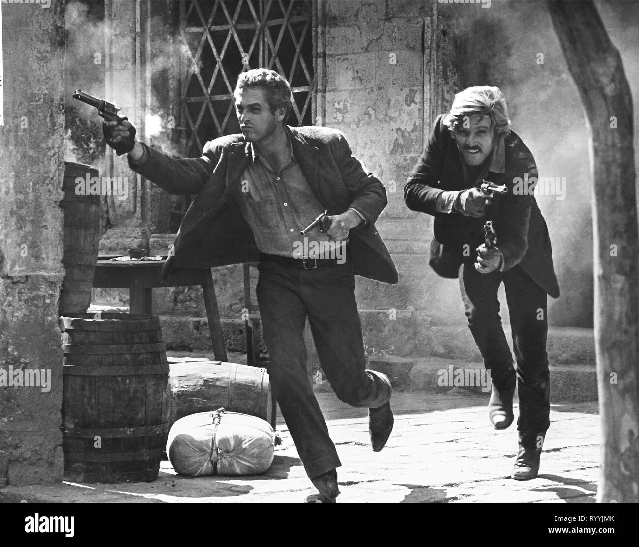 PAUL NEWMAN, Robert Redford Butch Cassidy e Sundance Kid, 1969 Foto Stock