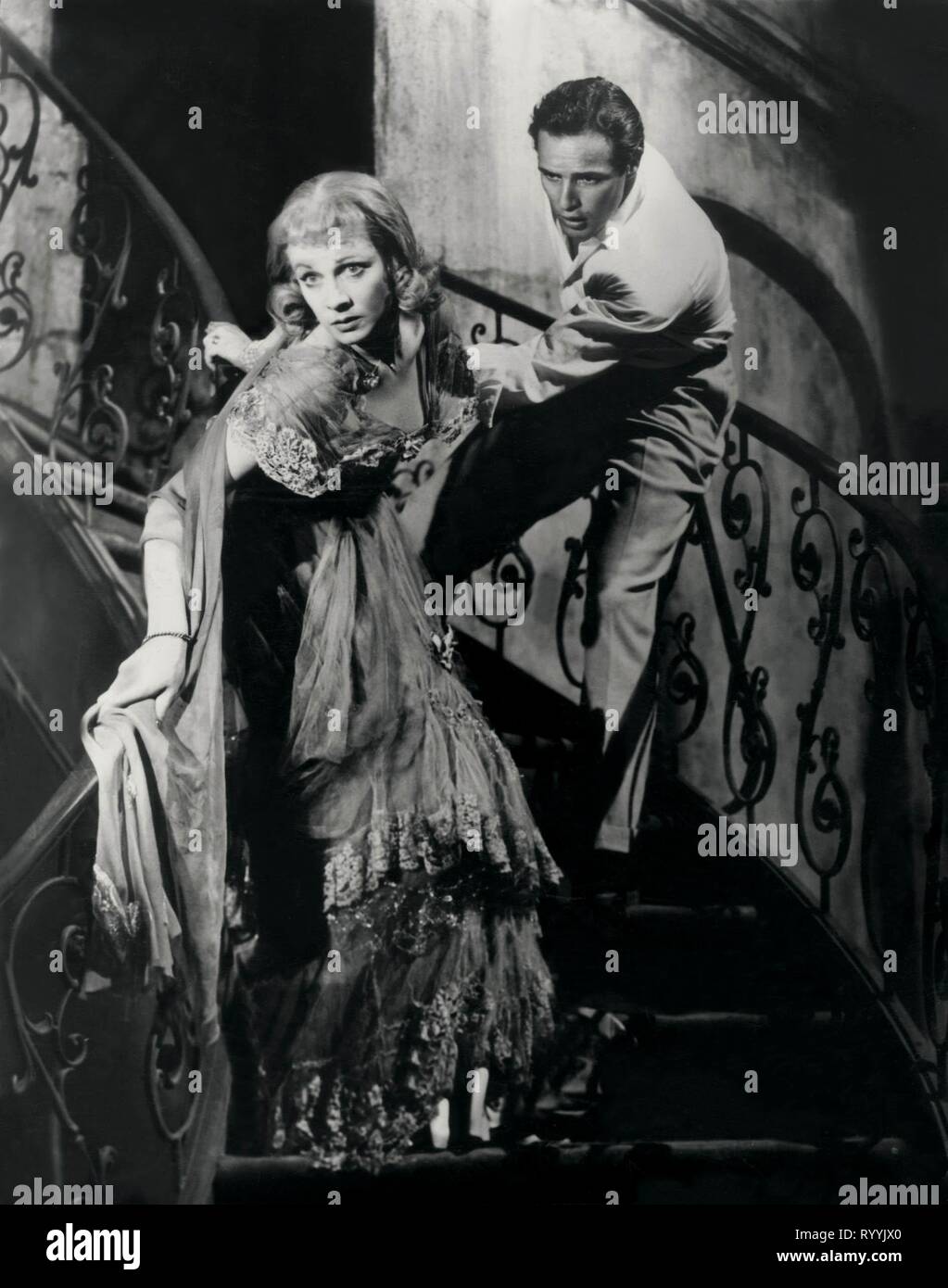 VIVIEN LEIGH, Marlon Brando, A Streetcar Named desire, 1951 Foto Stock