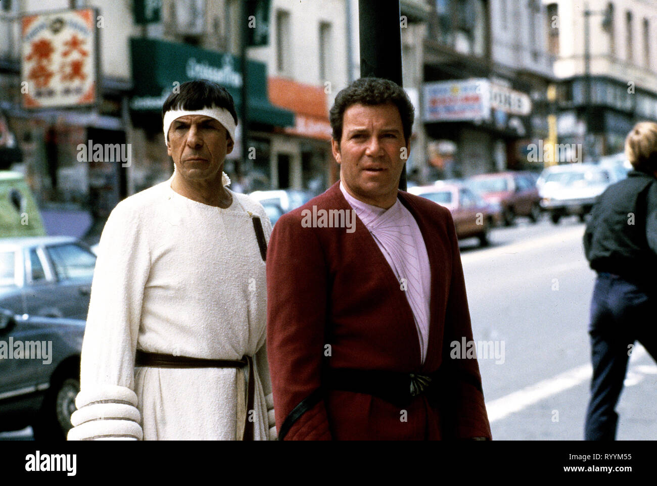 LEONARD NIMOY, William Shatner, STAR TREK IV: IL VIAGGIO DI RITORNO, 1986 Foto Stock