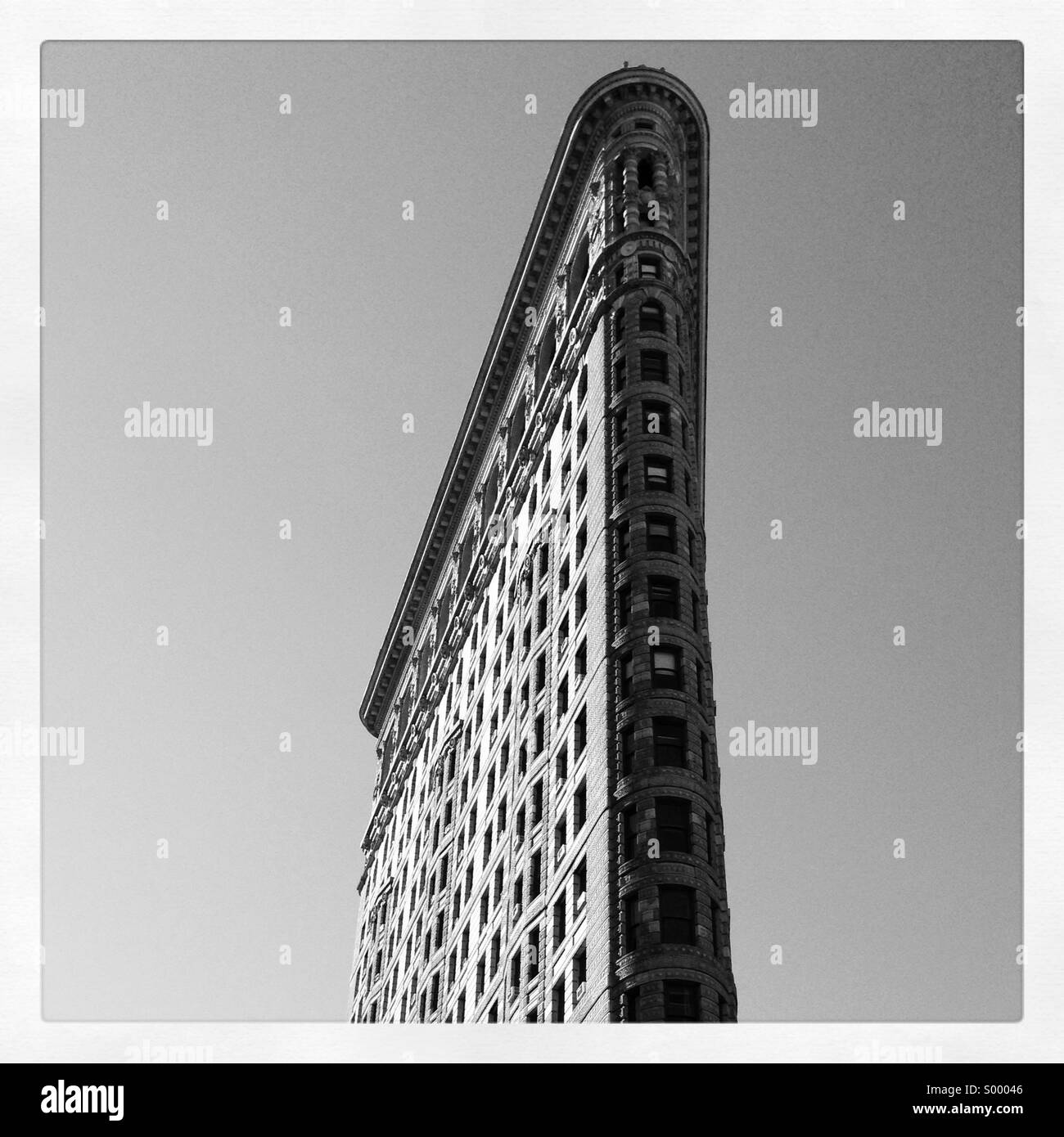 Il Flat Iron Building, Fifth Avenue, Manhattan New York City - Immagine stock catturata con smartphone