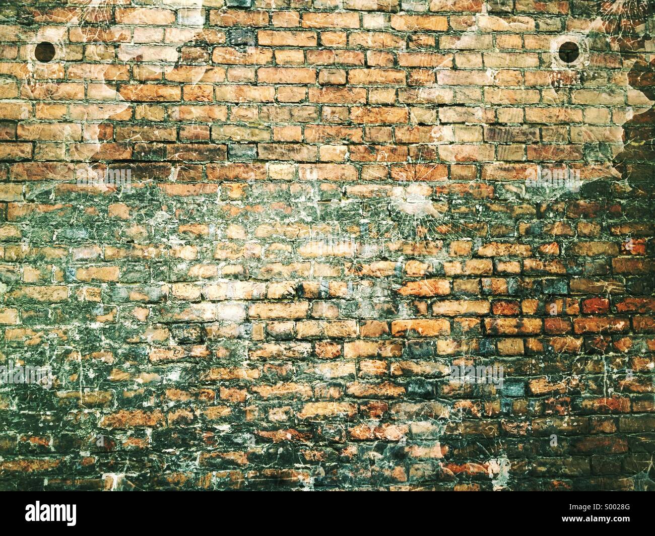 Vecchio muro di mattoni Foto Stock