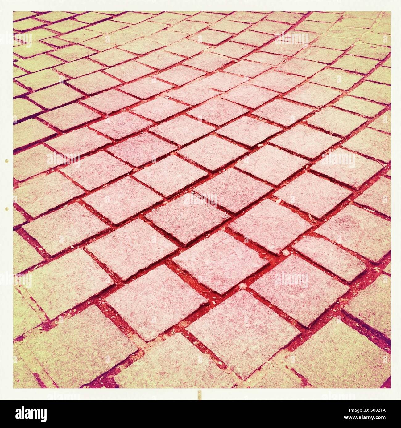 Svuotare pietre per pavimentazione pattern Foto Stock