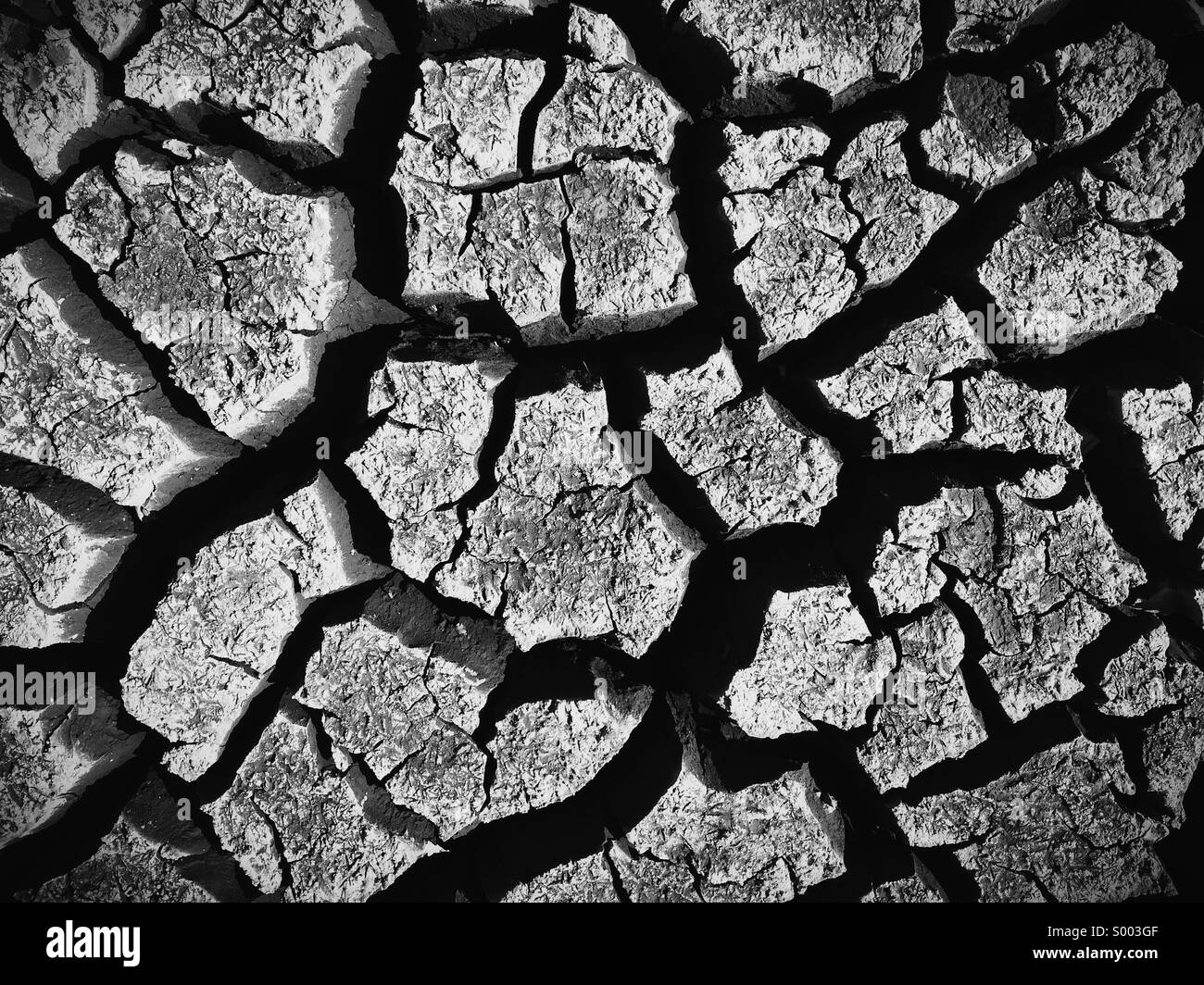 Incrinato, arida terra. Foto Stock
