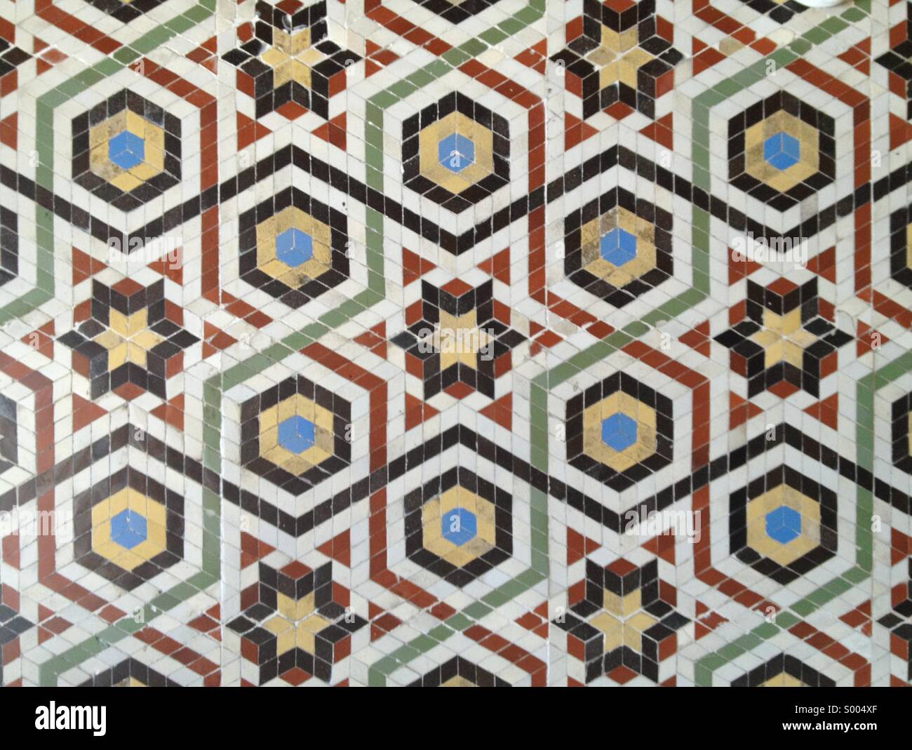 Pavimento in mattonelle di pattern Foto Stock