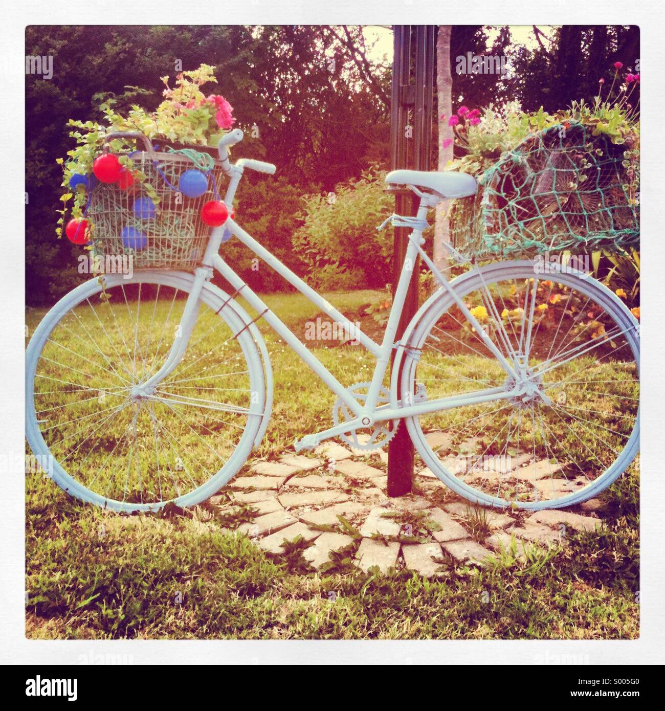 immagini di biciclette abboddate con fiori
