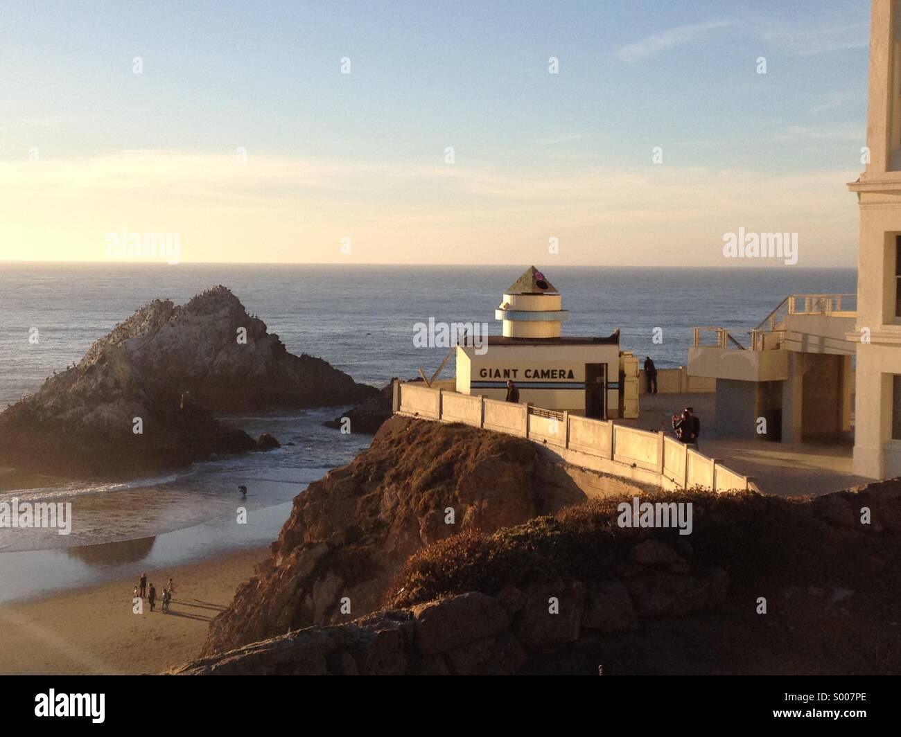 San Francisco Camera Obscura, una attrazione turistica e punto di riferimento incluso su di noi Registro Nazionale dei Luoghi Storici. Foto Stock