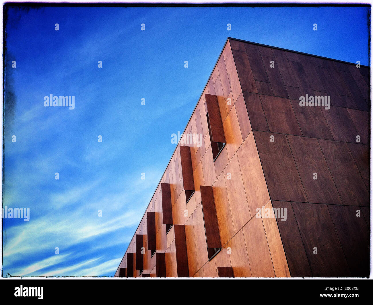 Angolo di edificio, London, Regno Unito Foto Stock