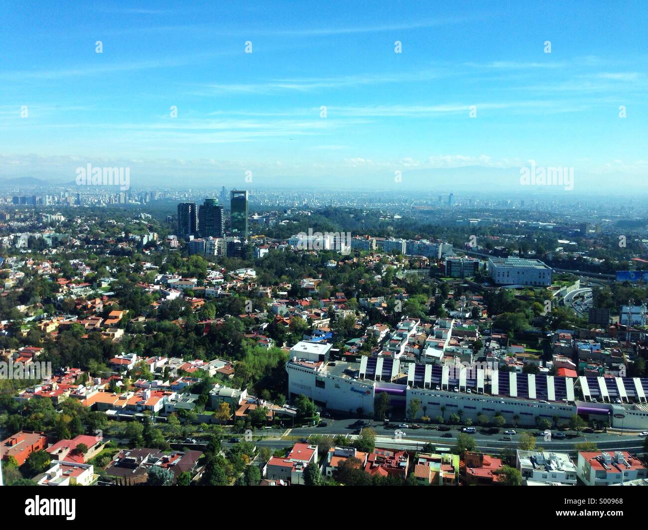 Vista panoramica Città Del Messico Foto Stock