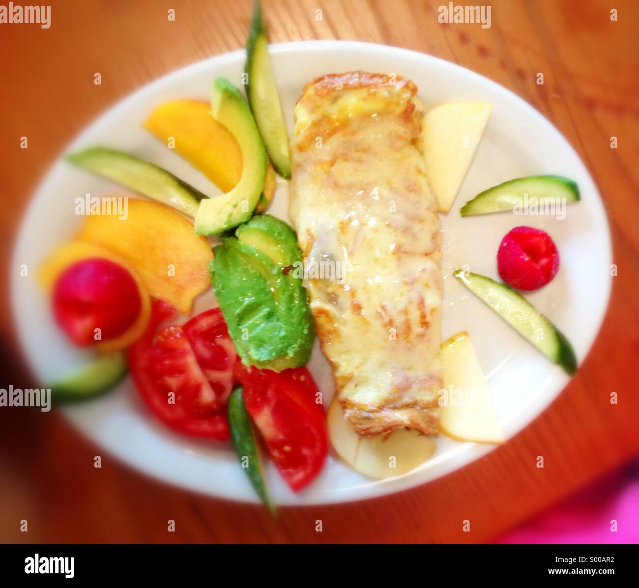 Colazione colorata frittata. Foto Stock