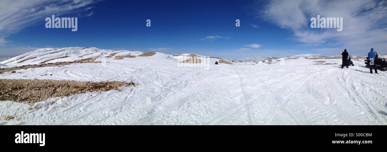 Monte bianco della neve - Faraya , Libano - Medio Oriente Foto Stock