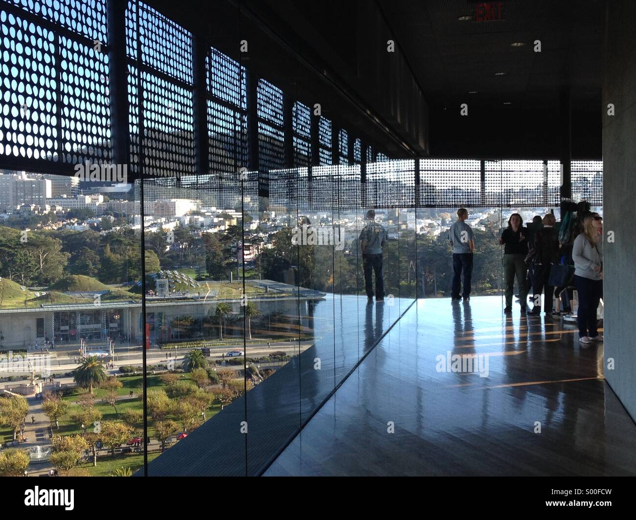 Vista del ponte di osservazione presso il Museo de Young in San Francisco, Calufornia Foto Stock