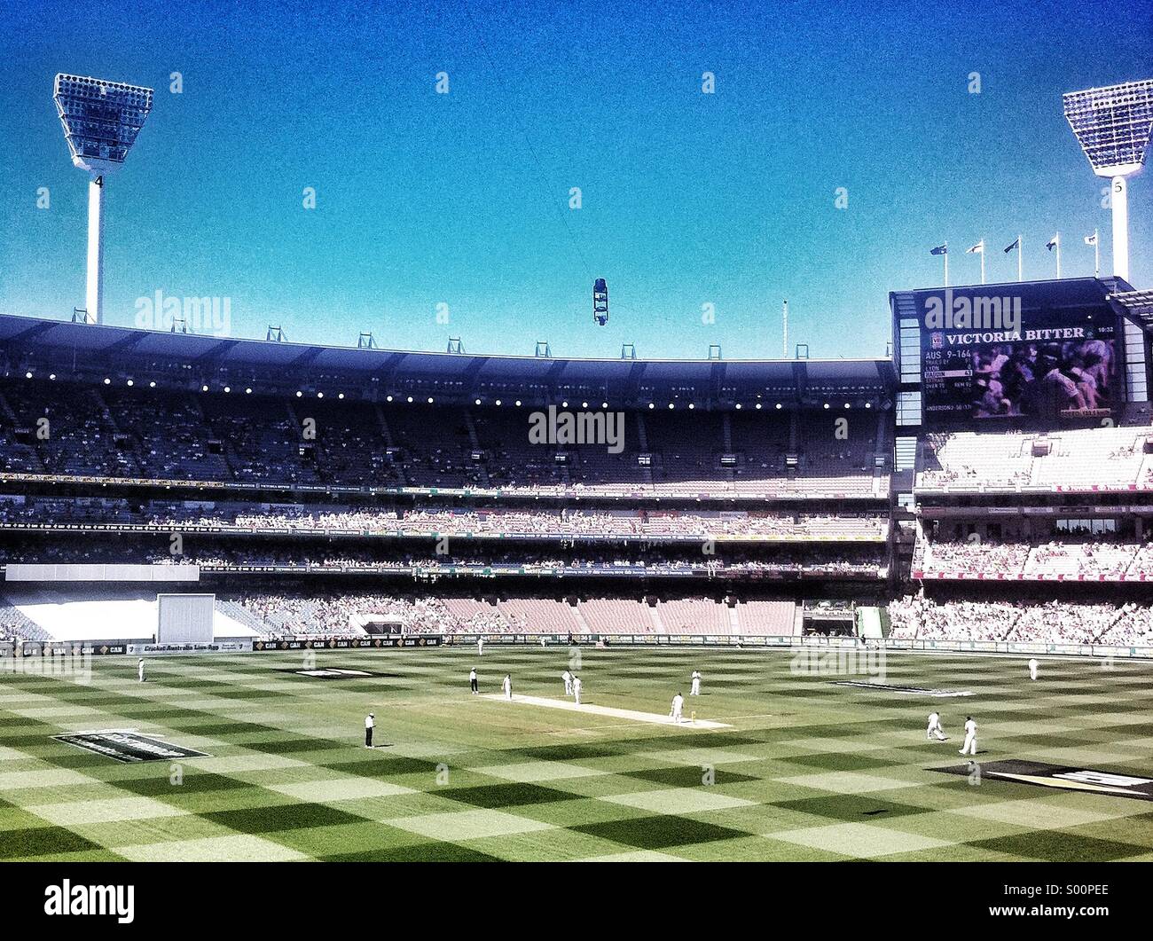 Ceneri test match al Melbourne Cricket Club Foto Stock