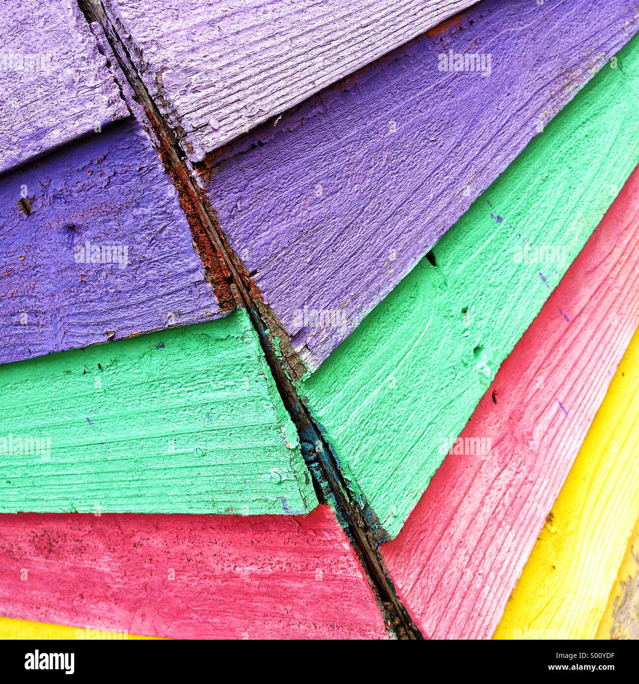 Multi colore tettoia in legno Foto Stock