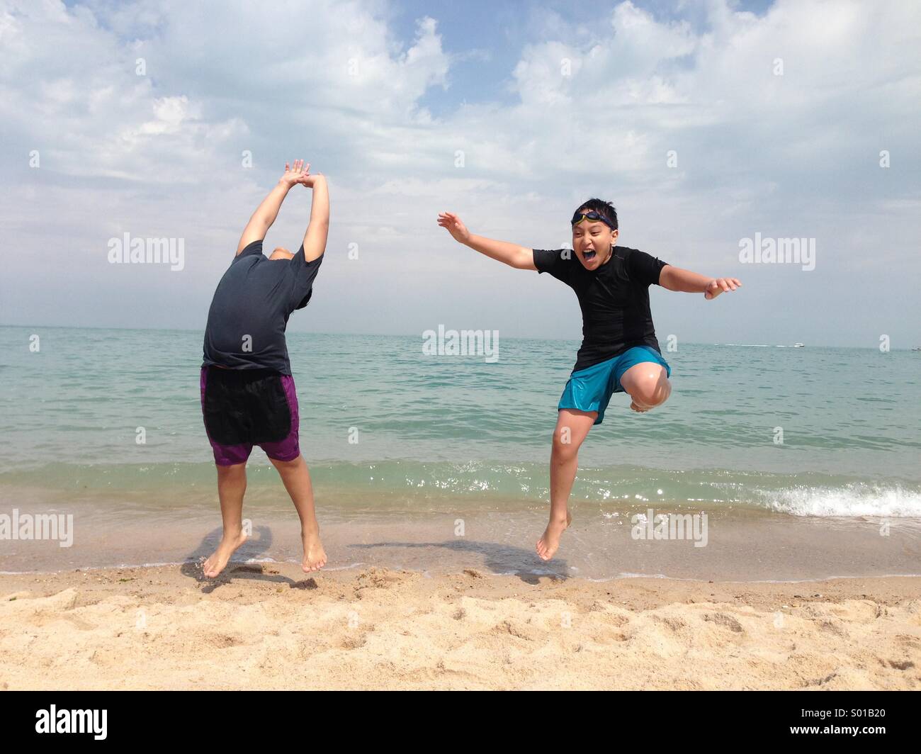 Divertimento al sole Foto Stock