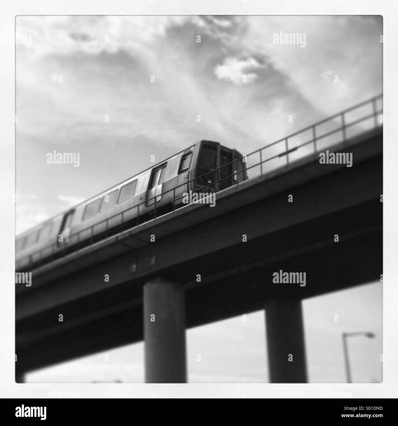 Treno su Washington, D.C. Sistema di metropolitana Foto Stock