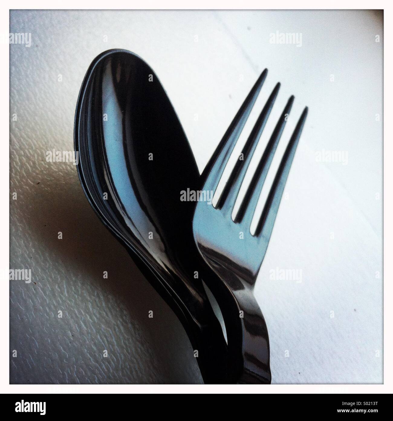 Forchetta e cucchiaio Foto Stock