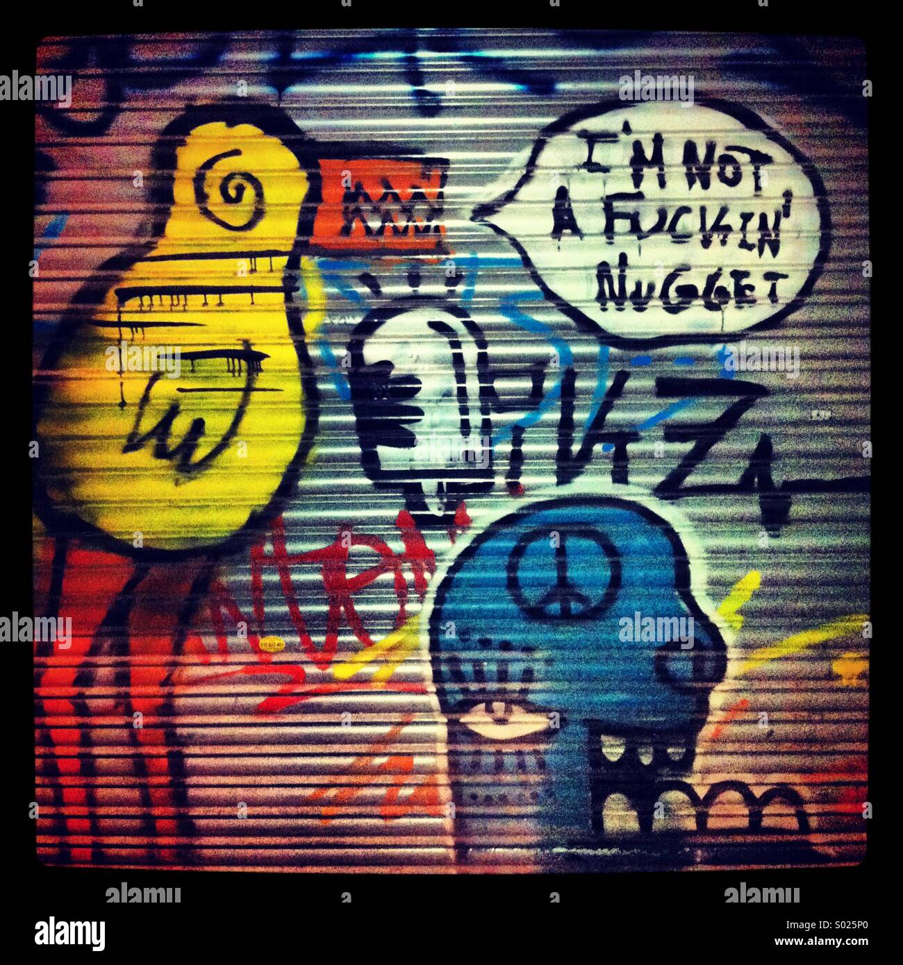 Graffiti, Barcellona, Spagna Foto Stock
