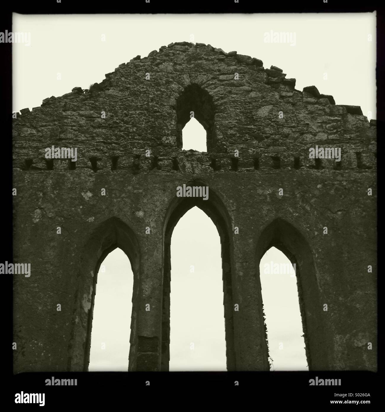 Rovine della chiesa, Co Waterford, Irlanda - Immagine stock catturata con smartphone
