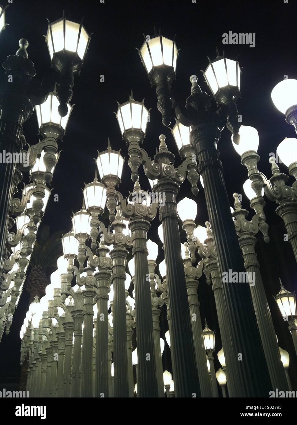 Vecchi lampioni a LACMA Foto Stock