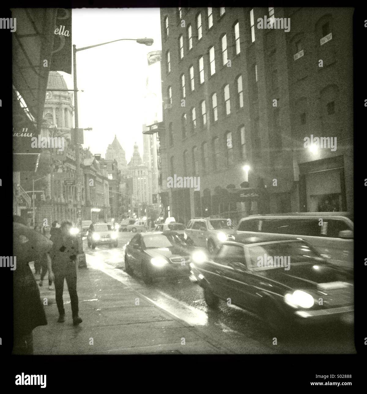 Scena urbana, New York Foto Stock