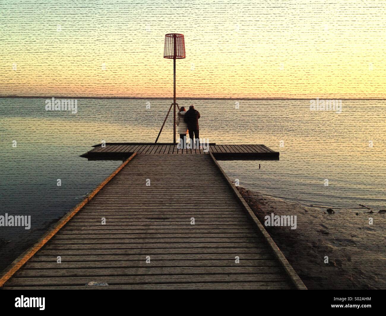 Giovane a Lytham St Annes Pier Foto Stock