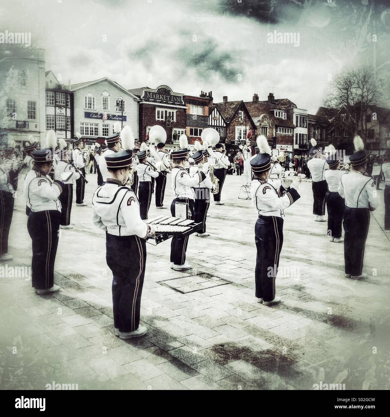 West Bend High School Marching Band Foto Stock