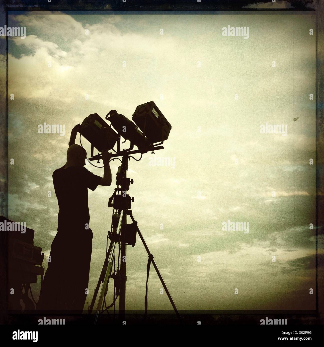 Facendo luce - Immagine stock catturata con smartphone