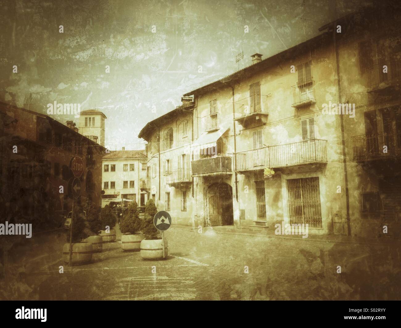 Un vecchio paese italiano Foto Stock