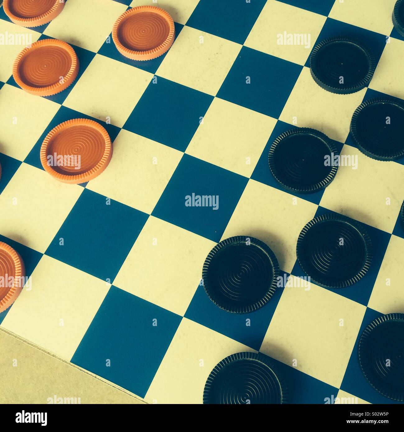 Checkers o bozze di scheda di gioco Foto Stock