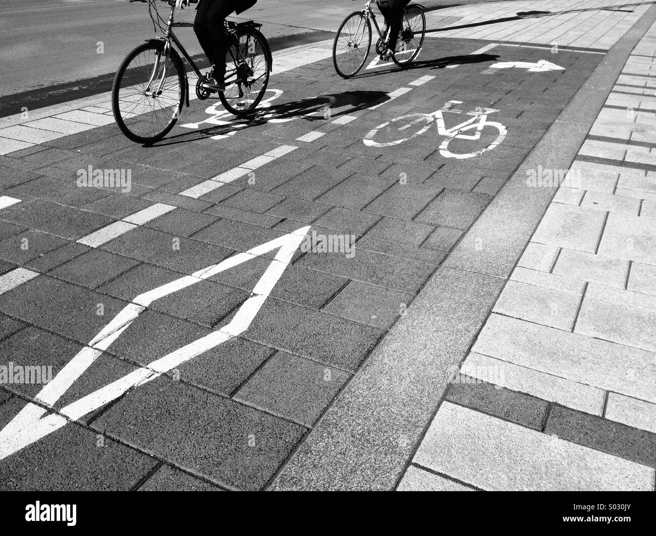 Persone in bicicletta Foto Stock