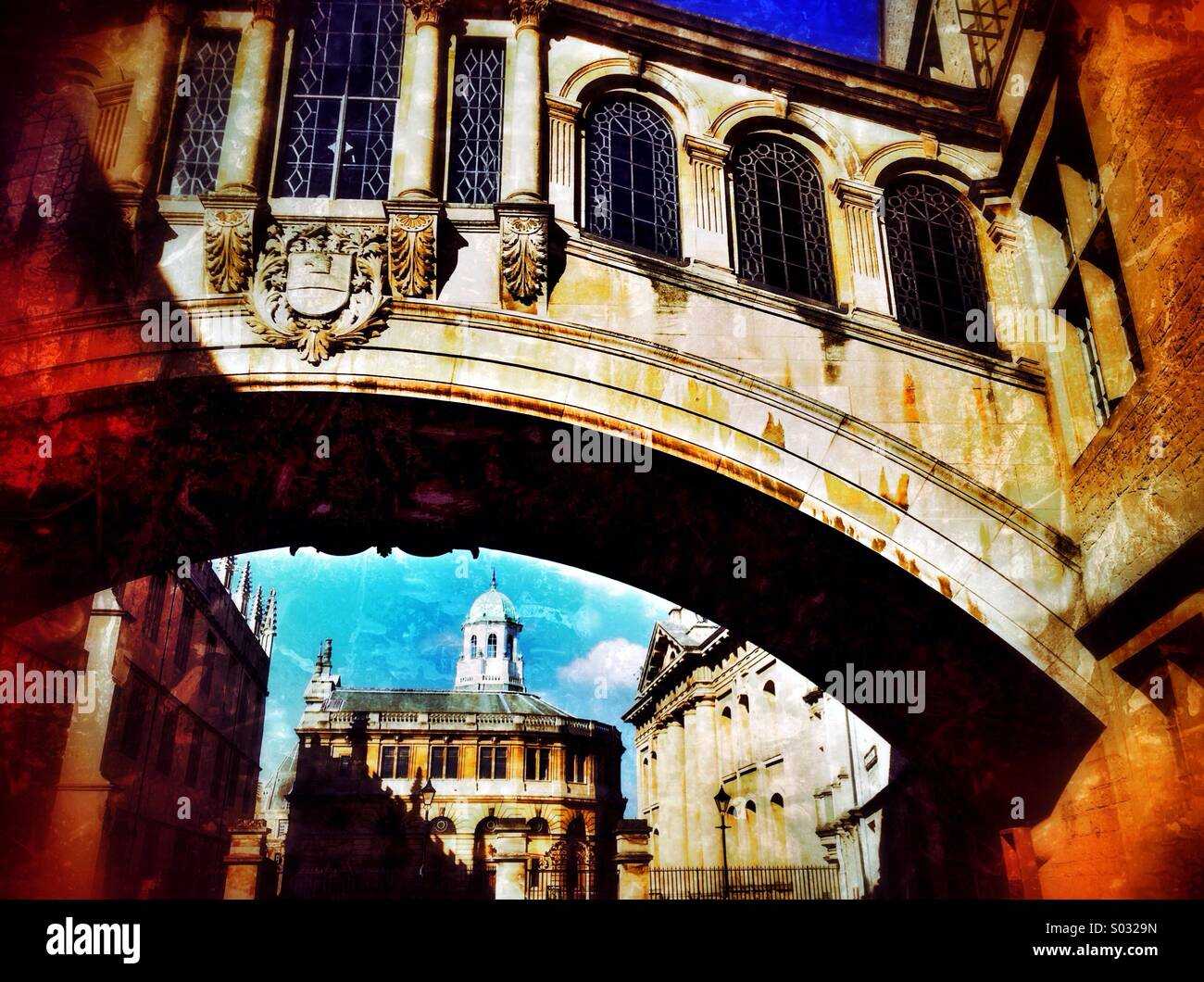 Ponte dei Sospiri , Hertford College di Oxford Foto Stock