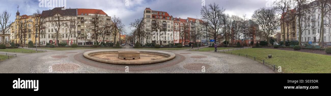 Berlin City Panorama Foto Stock