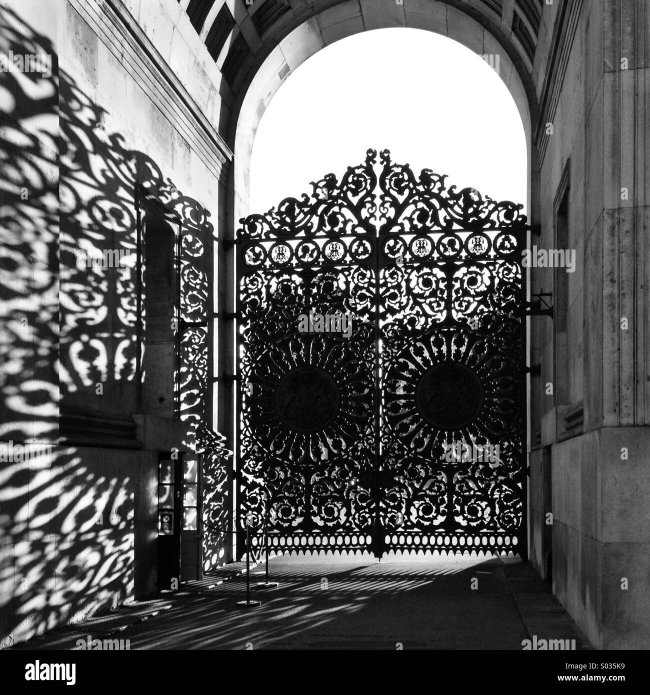 Wellington Arch in bianco e nero, London, Regno Unito Foto Stock