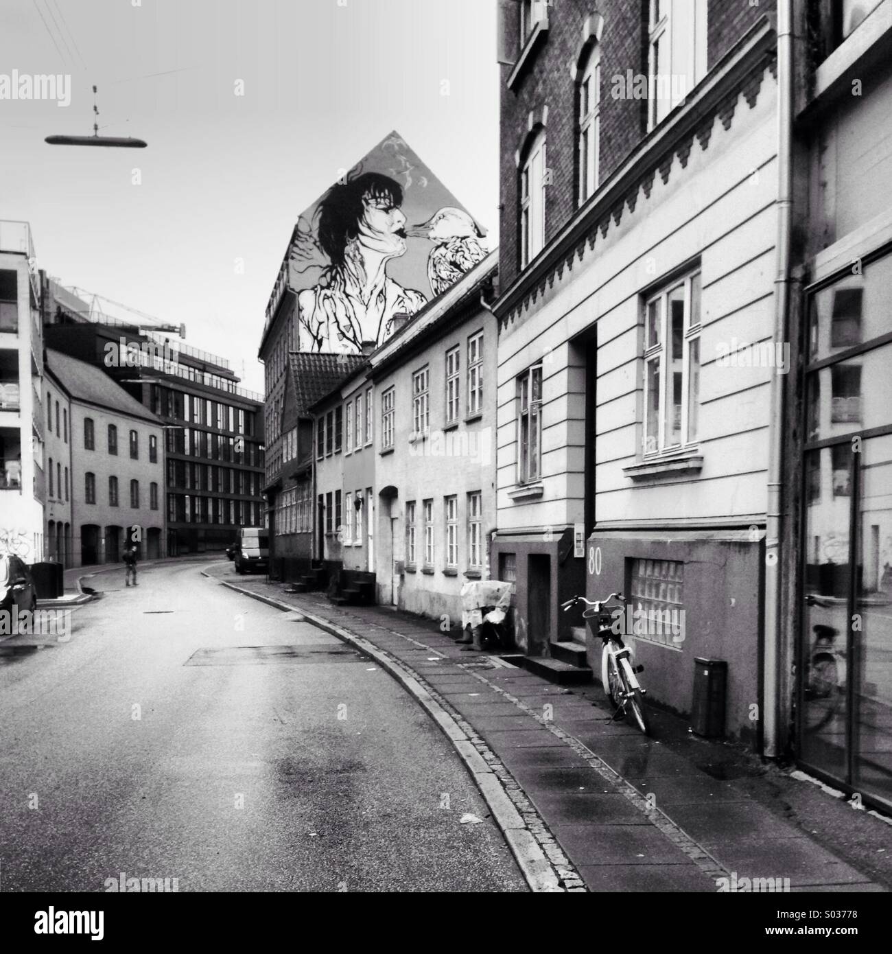 Seagull kiss nella convenzione di Århus - Immagine stock catturata con smartphone