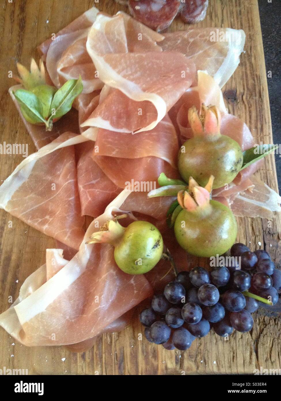 Il prosciutto deliziosi snack Foto Stock