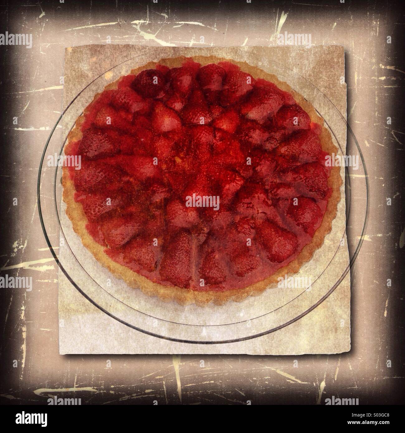 Torta di fragole - Immagine stock catturata con smartphone