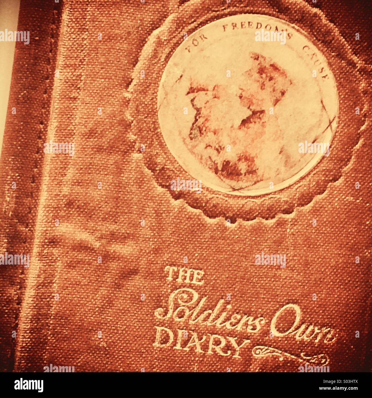 Prima guerra mondiale i soldati del coperchio del diario Foto Stock